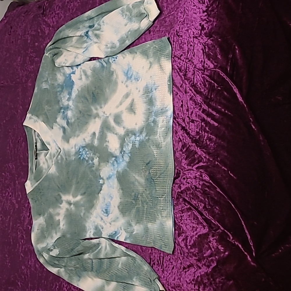 Glitzy Girlz Tie Dye Waffle Knit Top Size 3XL